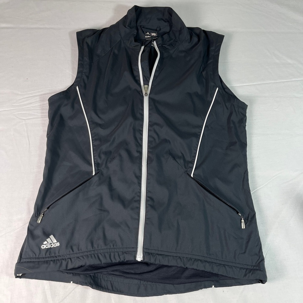 Adidas Golf Vest Women Small Black Excellent ClimaProof Full Zip P75958